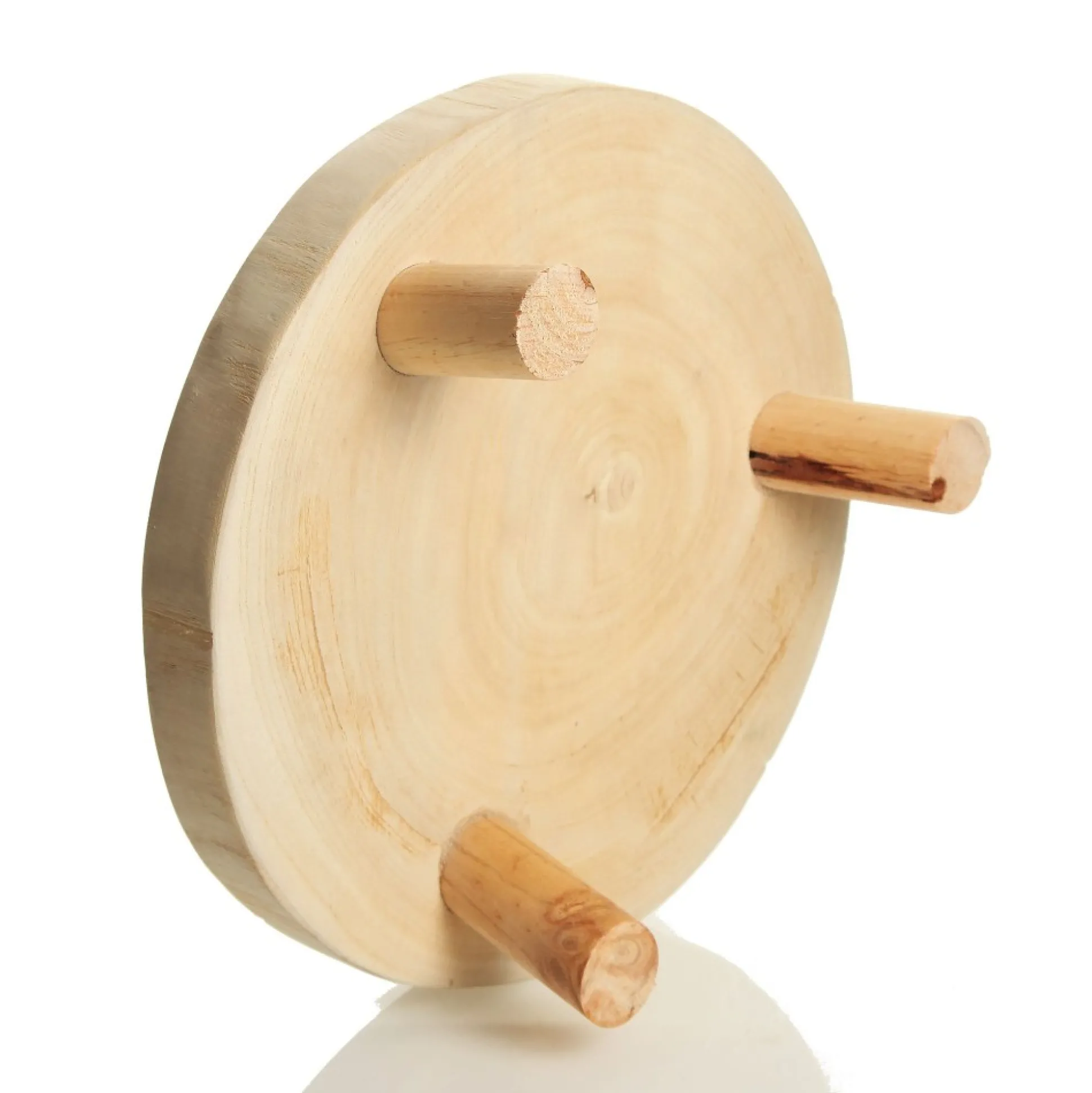 Wooden Footed Round Wooden Table Centrepiece Large Christmas Table Decor|