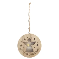 Wooden Lightup Angel Cut out Tree Decoration Christmas Tree Decorations|