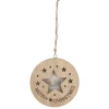 Wooden Lightup Star Cut out Tree Decoration Christmas Tree Decorations|